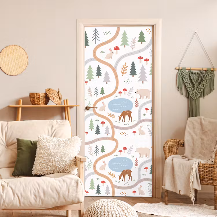 Deursticker - Dieren - Bos - Illustratie — 4