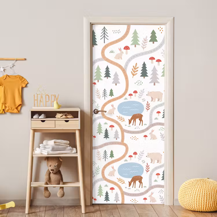 Deursticker - Dieren - Bos - Illustratie — 6