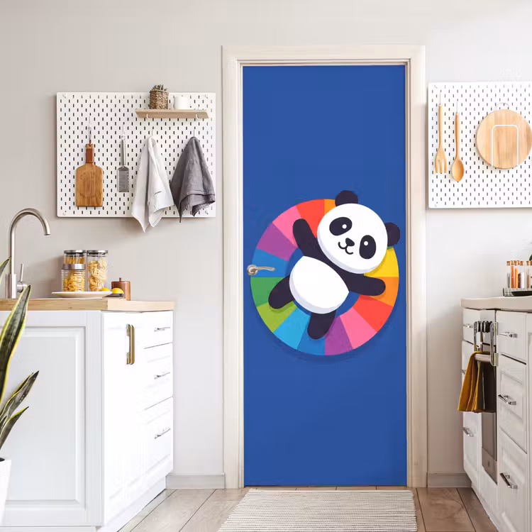 Deursticker - Dieren - Cartoon - Kleurrijk - Modern - Speels — 7