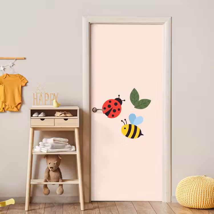 Deursticker - Insect - Blad - Natuur - Speels - Illustratie — 6