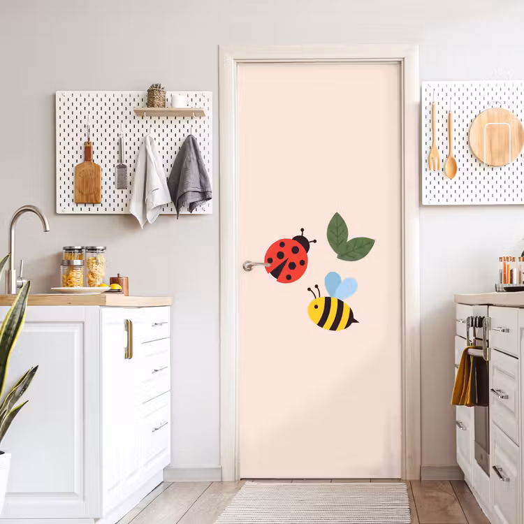 Deursticker - Insect - Blad - Natuur - Speels - Illustratie — 7