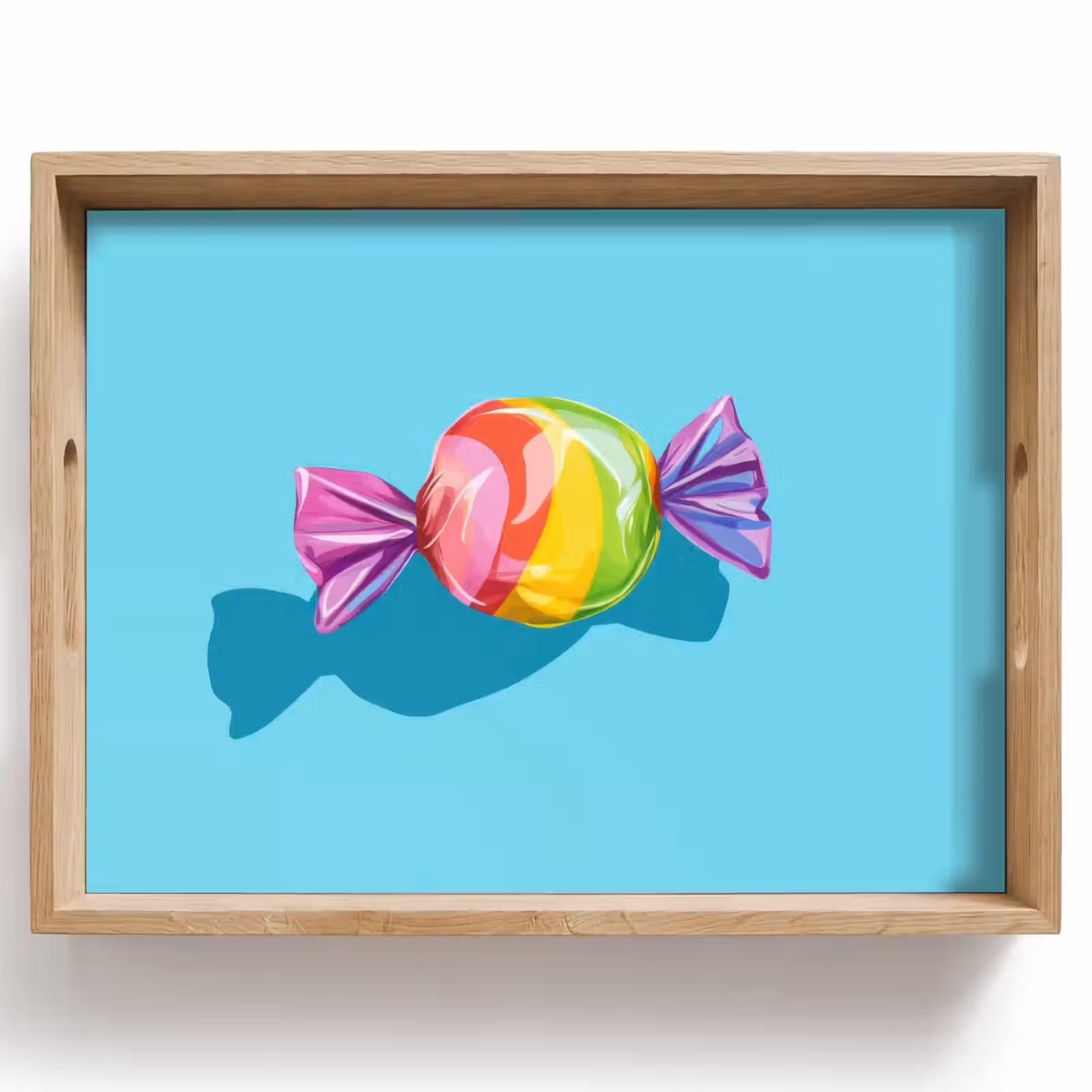 Dienblad - Blauw - Snoep - Regenboog — 1