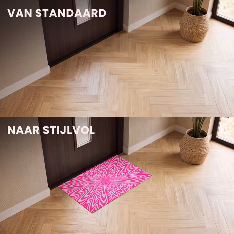 Deurmat - Patroon - Optisch - Roze — 3