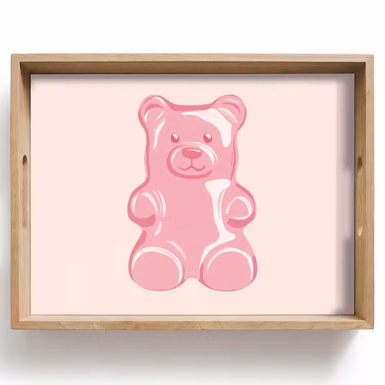 Dienblad - Beer - Roze - Snoep — 1