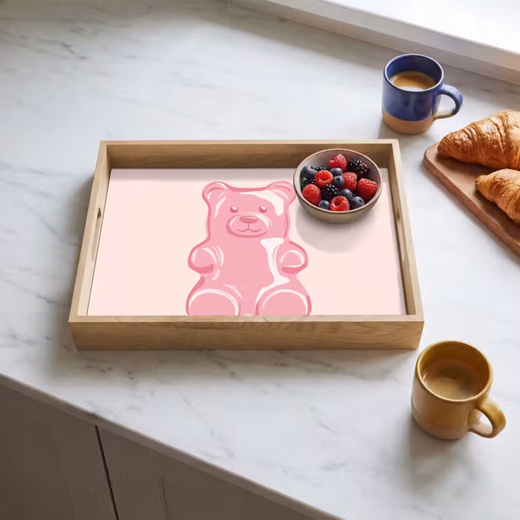Dienblad - Beer - Roze - Snoep — 4