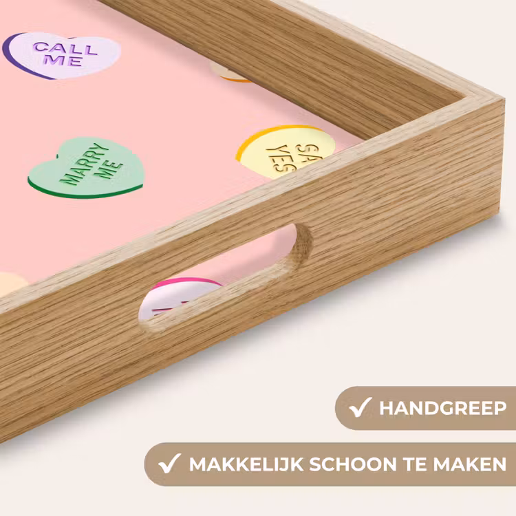 Dienblad - Hart - Snoep - Pastel - Tekst — 5
