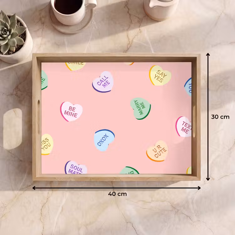 Dienblad - Hart - Snoep - Pastel - Tekst — 9