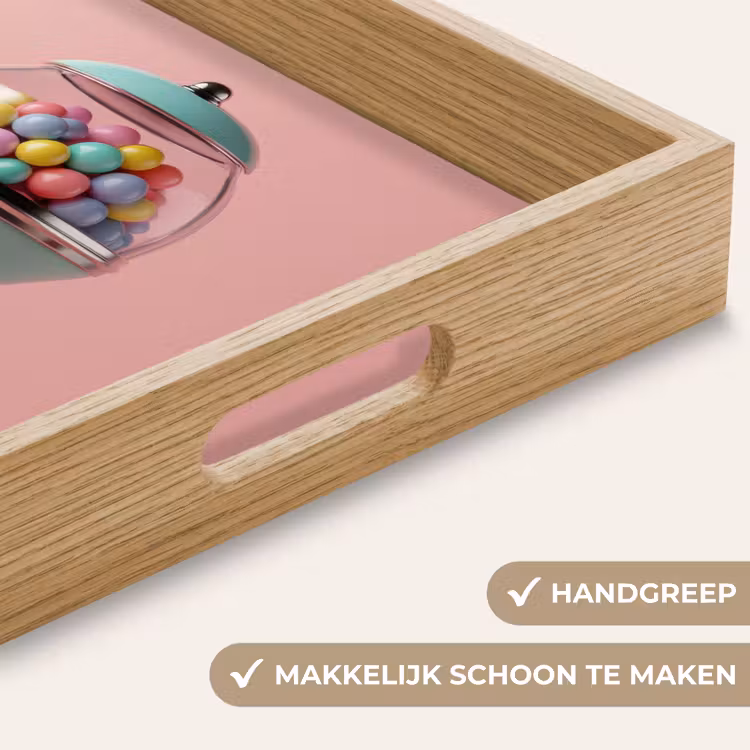 Dienblad - Kauwgom - Retro - Snoep - Roze — 5