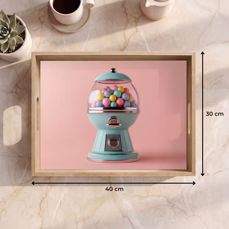 Dienblad - Kauwgom - Retro - Snoep - Roze — 9