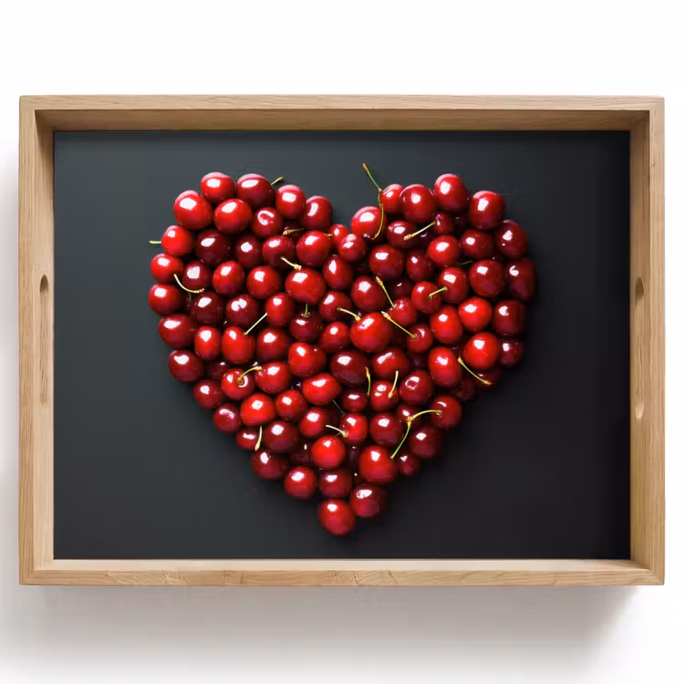 Dienblad - Kersen - Hart - Rood - Zwart — 1