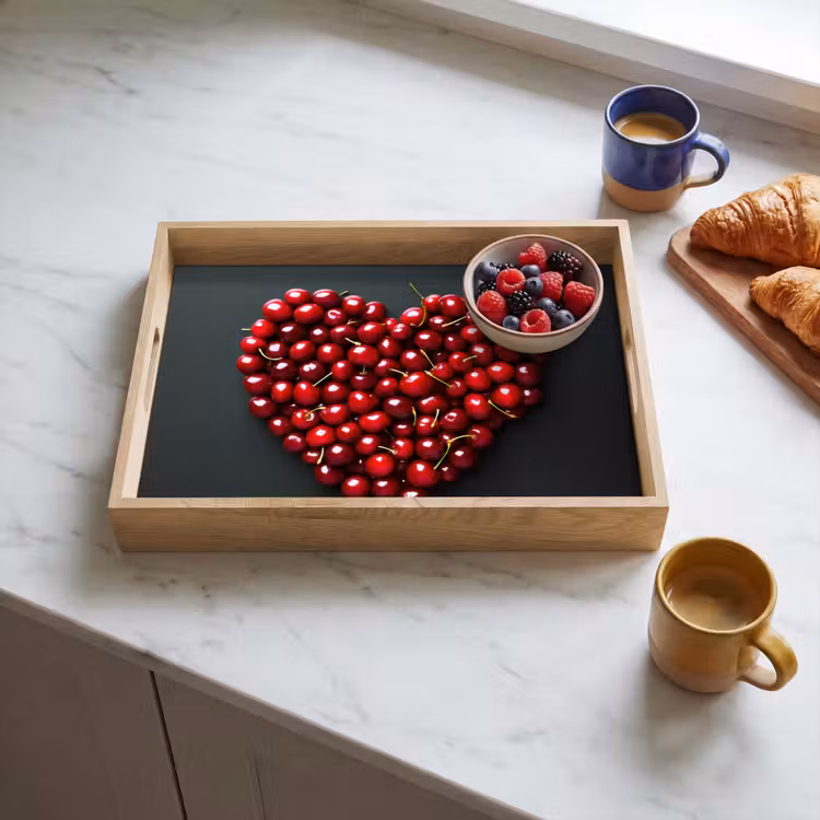 Dienblad - Kersen - Hart - Rood - Zwart — 4