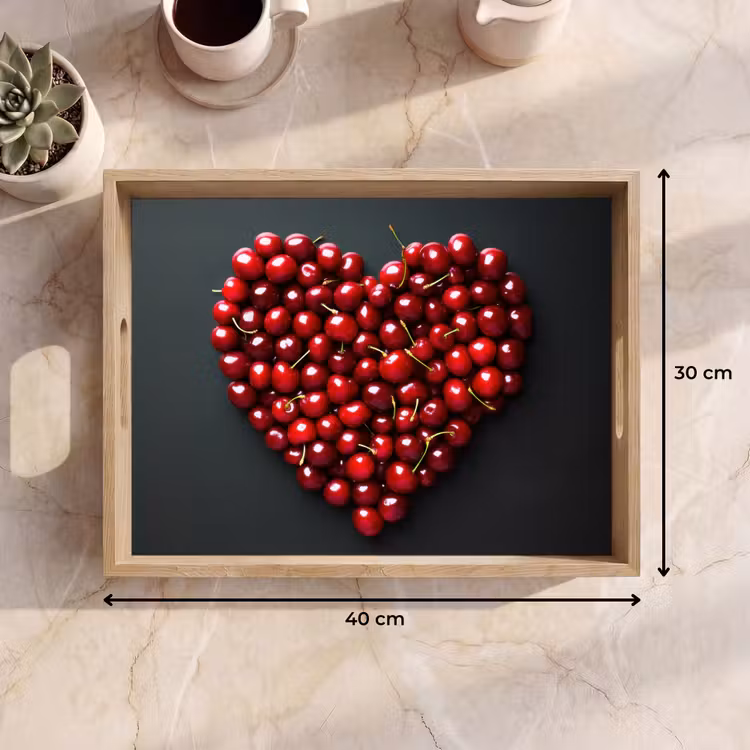 Dienblad - Kersen - Hart - Rood - Zwart — 9