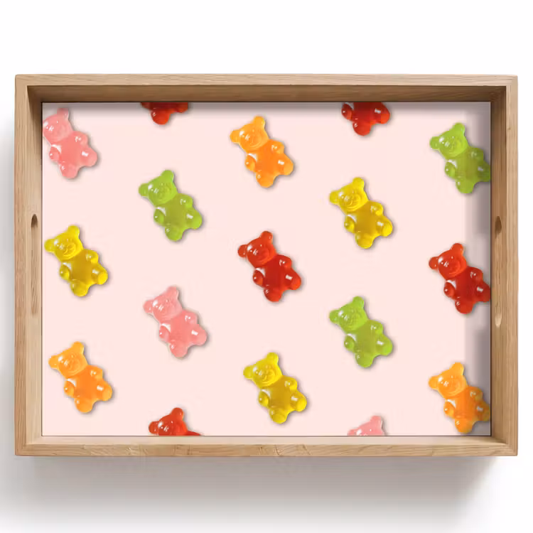 Dienblad - Kleur - Snoep - Roze — 1