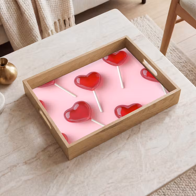 Dienblad - Lollies - Hartjes - Roze — 2