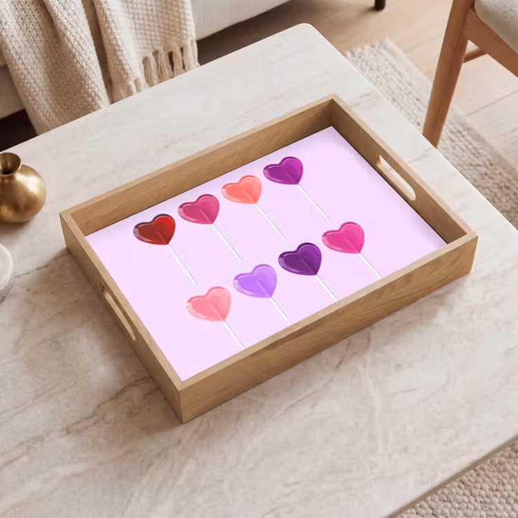 Dienblad - Lolly - Hart - Roze - Snoep — 2