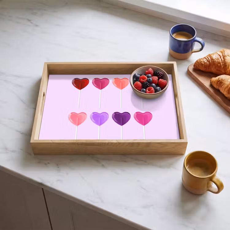 Dienblad - Lolly - Hart - Roze - Snoep — 4