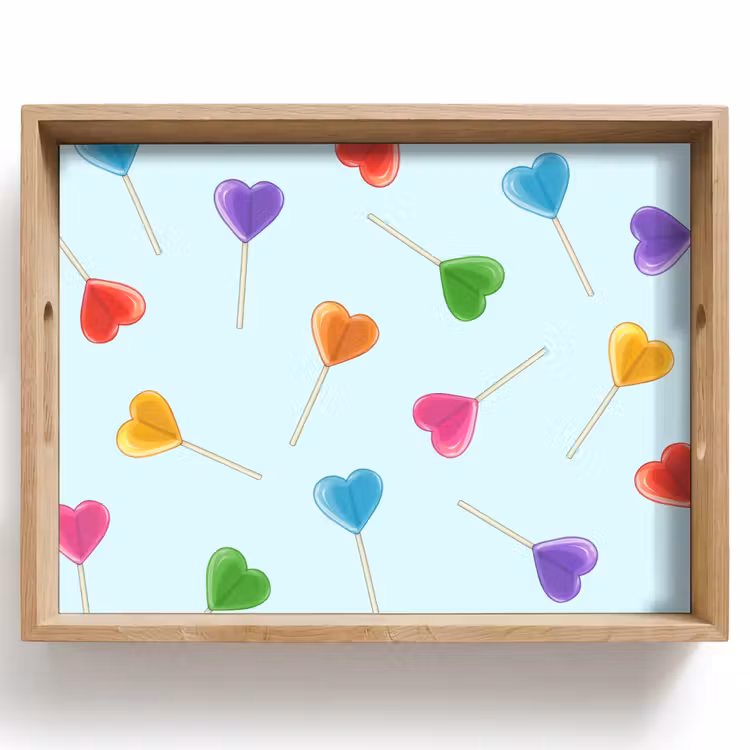 Dienblad - Lolly - Regenboog - Snoep — 1