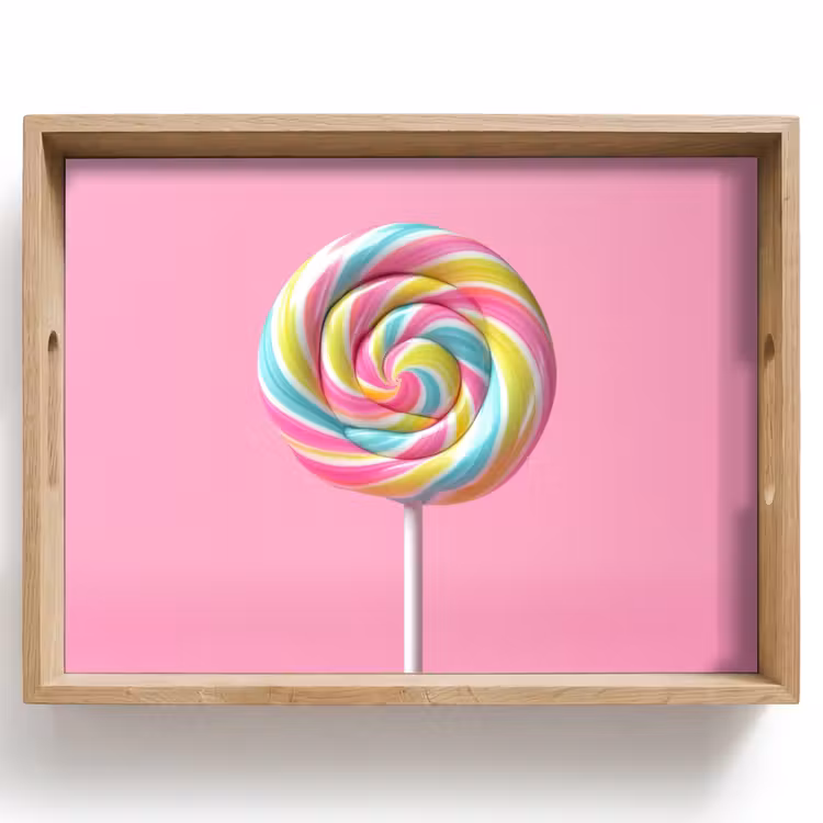 Dienblad - Lolly - Roze - Snoep - Zoet — 1