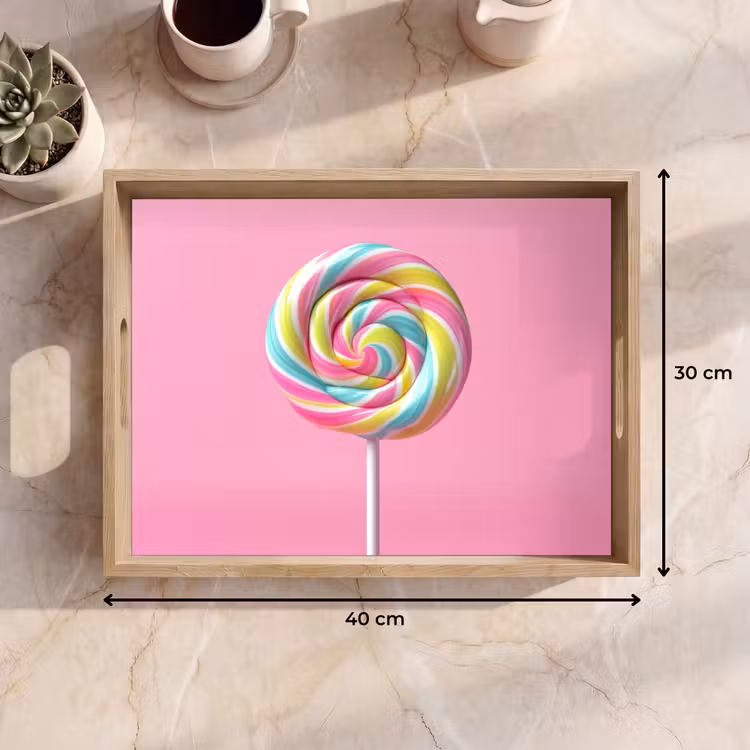 Dienblad - Lolly - Roze - Snoep - Zoet — 9