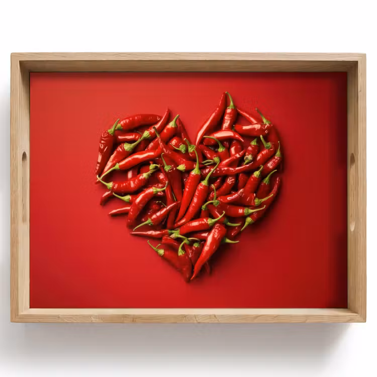 Dienblad - Pepers - Rood - Hart — 1