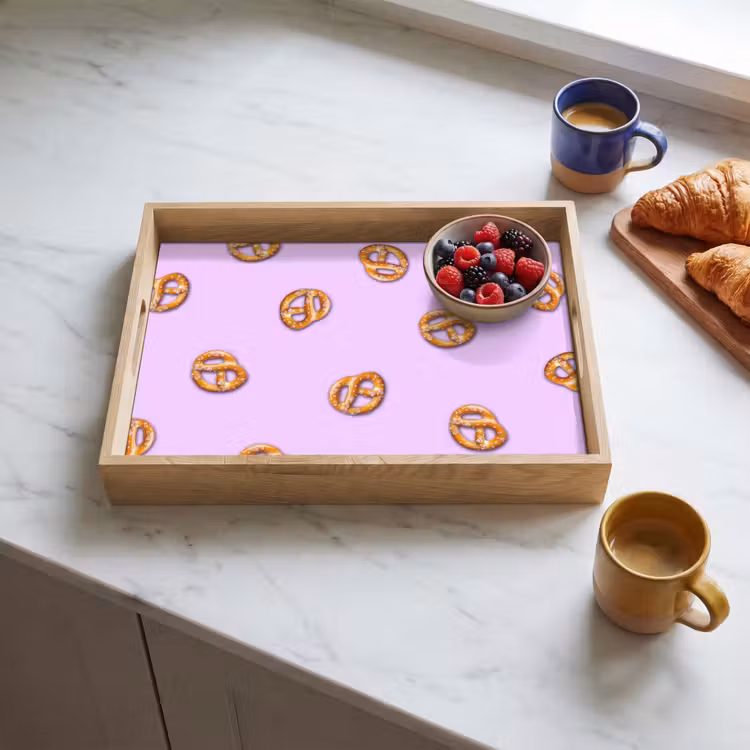 Dienblad - Pretzels - Eten - Paars — 4