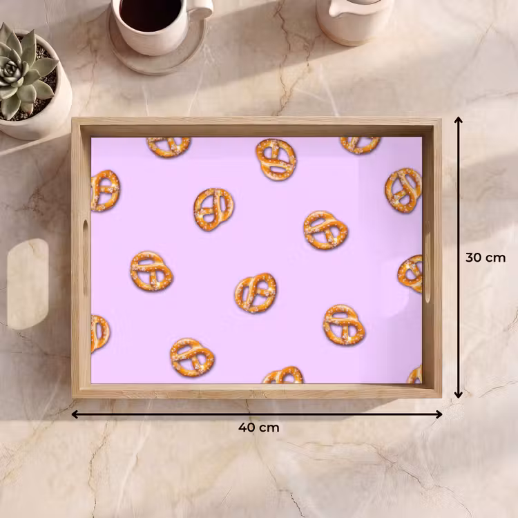 Dienblad - Pretzels - Eten - Paars — 9