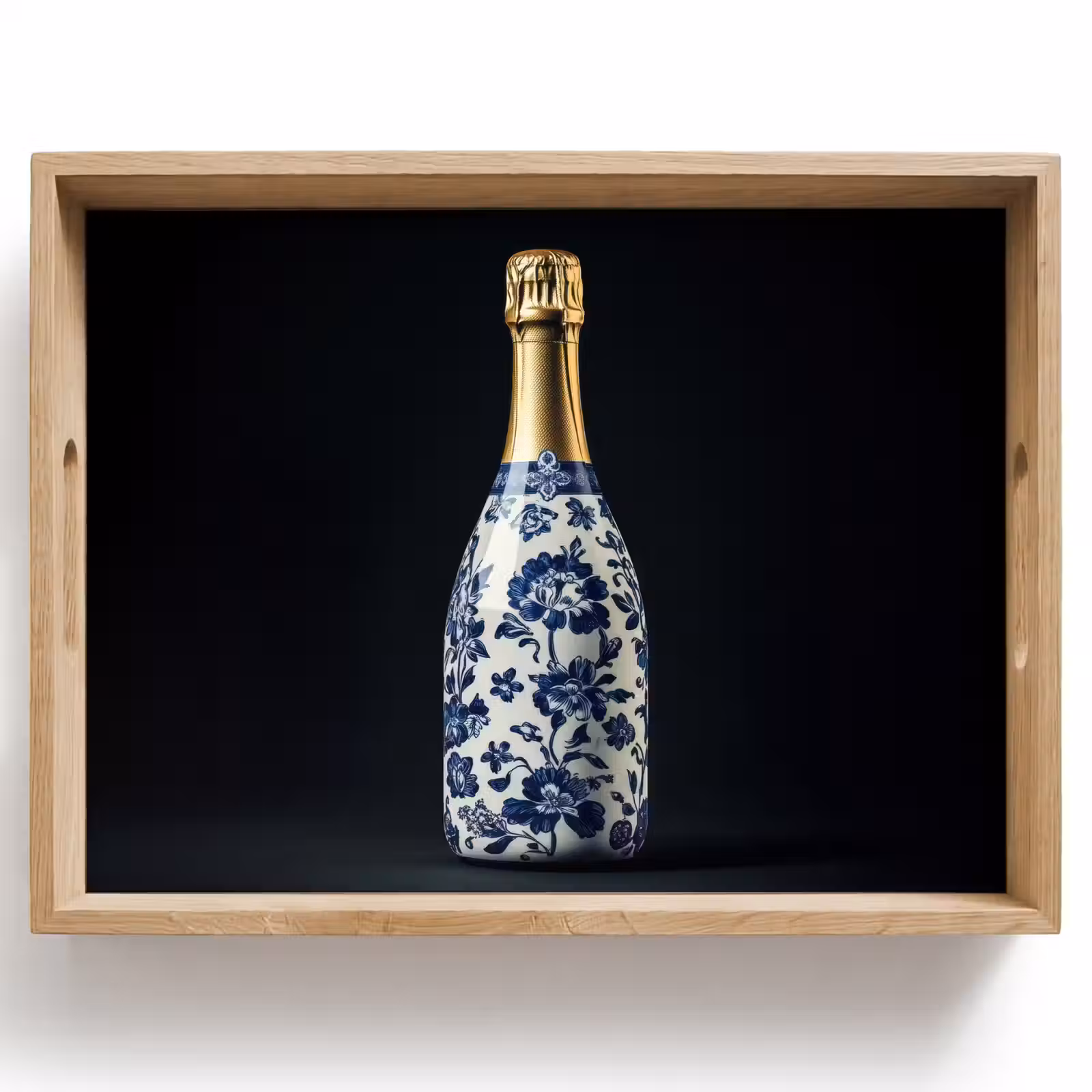 Dienblad - Champagne - Bloemen - Goud - Chique — 1