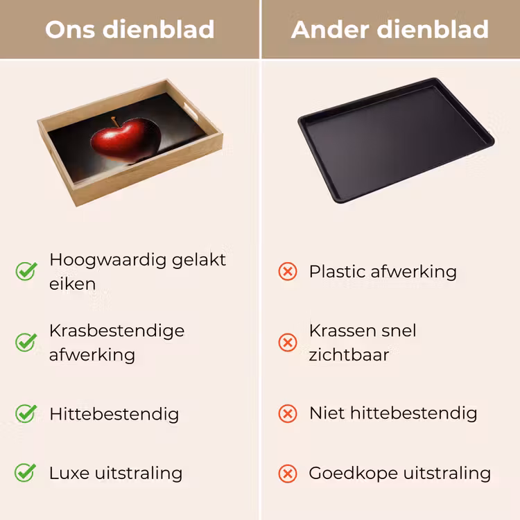 Dienblad - Apple - Hart - Rood — 3