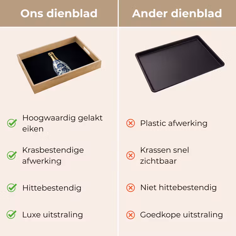 Dienblad - Champagne - Bloemen - Goud - Chique — 3