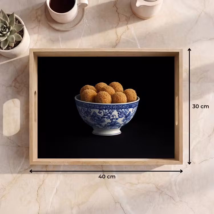 Dienblad - Delfts blauw - Bitterballen - Holland - Schaal — 9