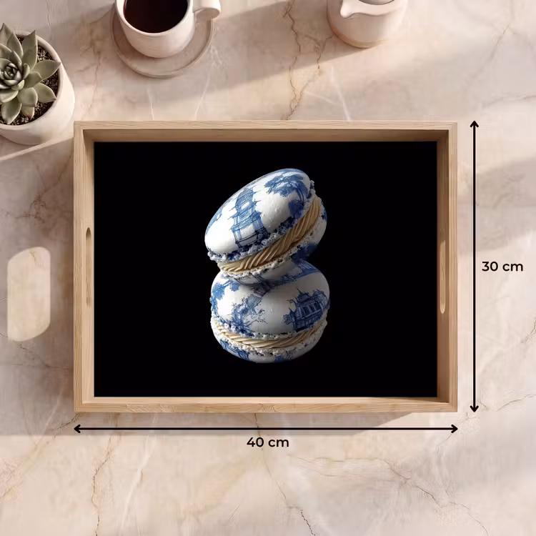 Dienblad - Eten - Macarons - Delfts blauw - Koekjes — 9