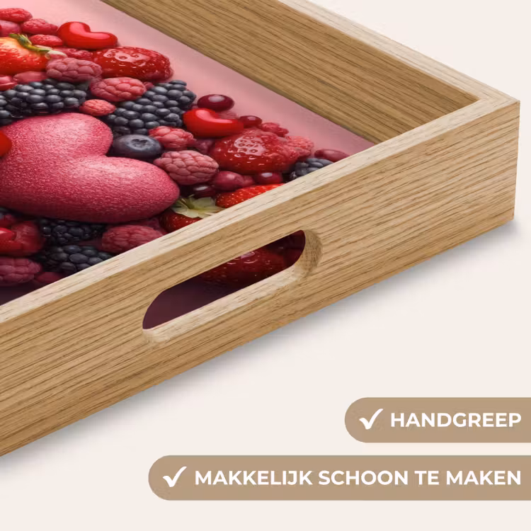 Dienblad - Fruit - Hartjes - Aardbeien - Frambozen - Bosbessen — 5