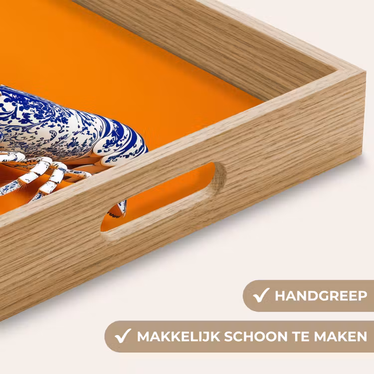 Dienblad - Kreeft - Delftsblauw - Schild - Stoer - Oranje — 5