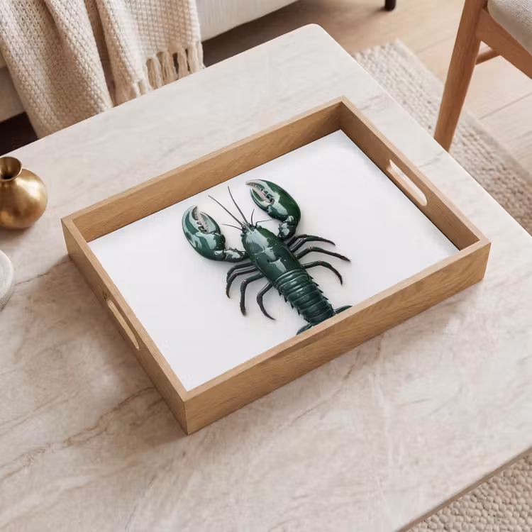 Dienblad - Kreeft - Glossier - Groen - Wit — 2