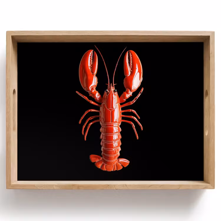 Dienblad - Kreeft - Glossier Rood - Zwart — 1