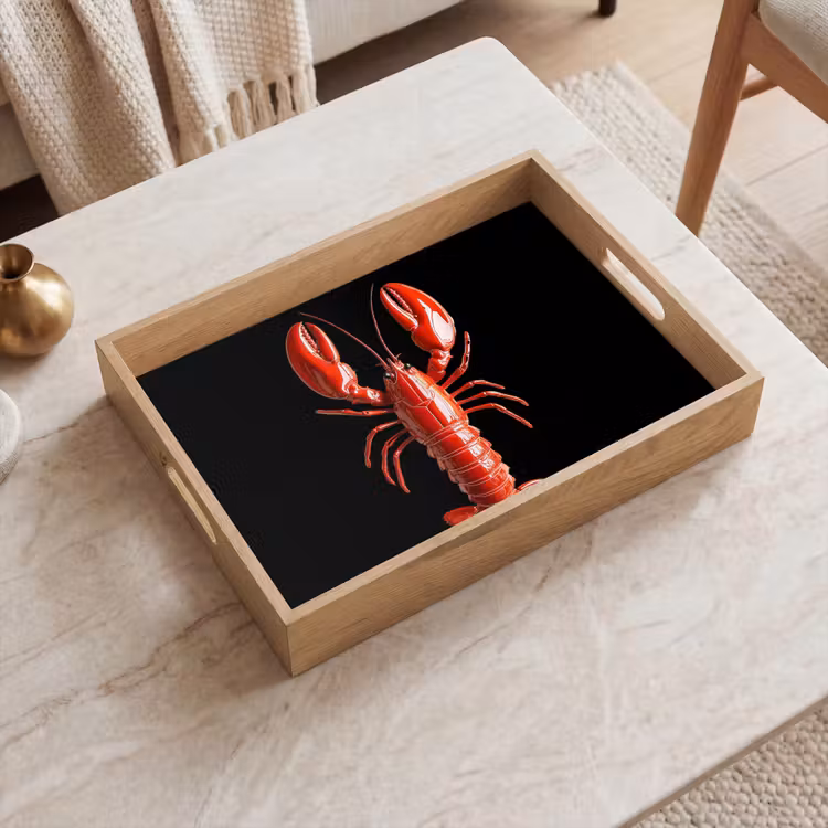 Dienblad - Kreeft - Glossier Rood - Zwart — 2