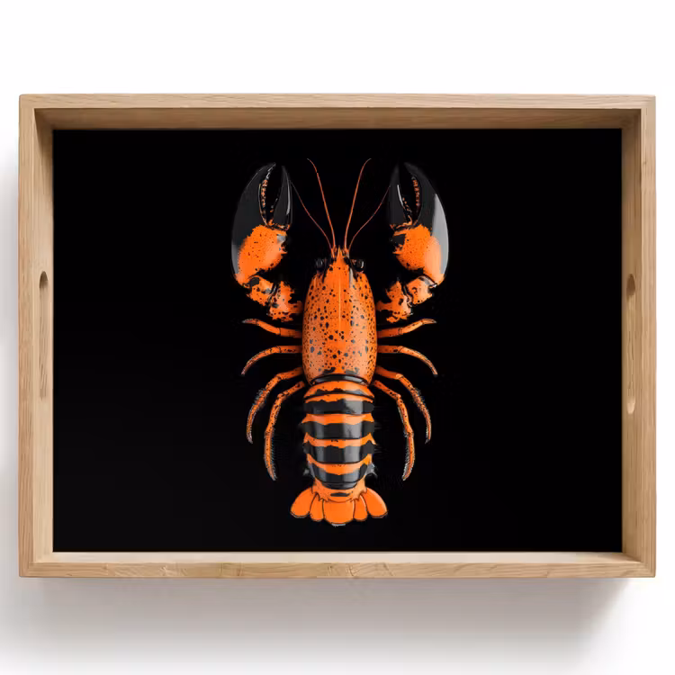 Dienblad - Kreeft - Oranje - Zwart - Modern — 1