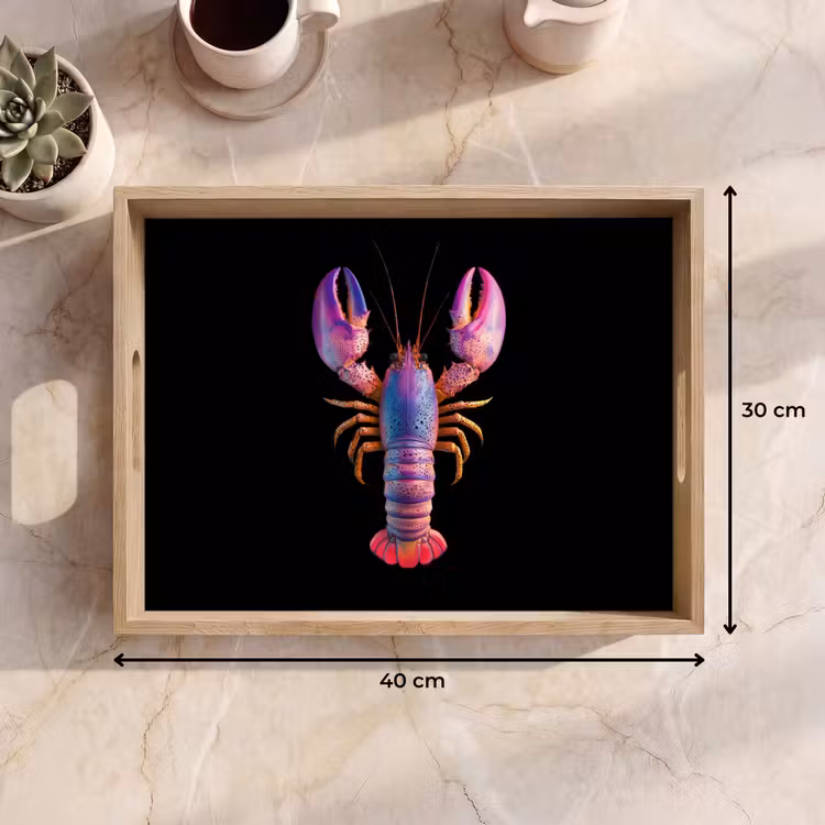 Dienblad - Kreeft - Paars - Roze - Zwart - Stippen - Lila — 9