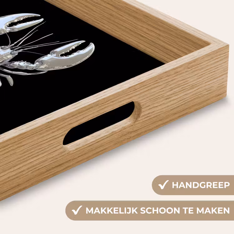 Dienblad - Kreeft - Zilver - Metallic - Luxe — 5