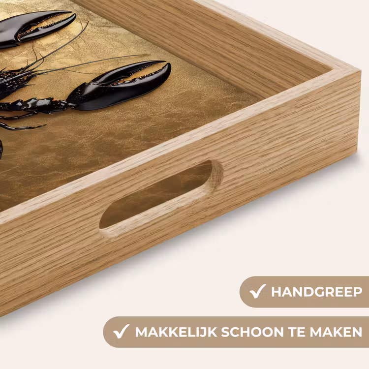 Dienblad - Kreeft - Zwart - Goud - Luxe — 5