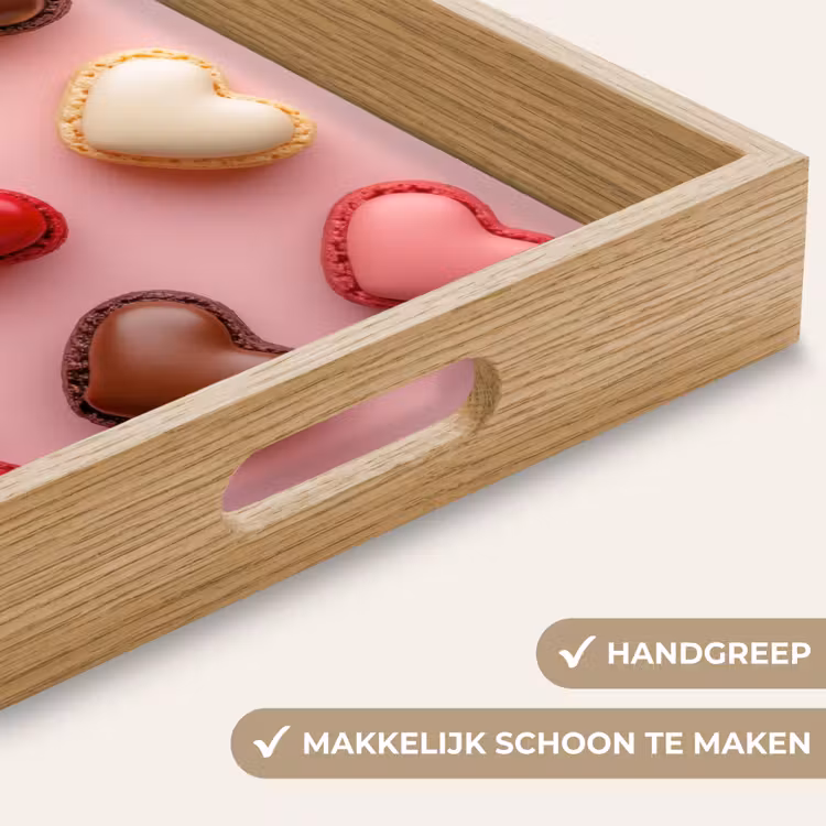 Dienblad - Macarons - Hartjes - Kleurrijk - Roze — 5