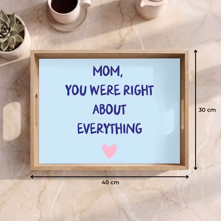 Dienblad - Moeder - Quote - Blauw — 9