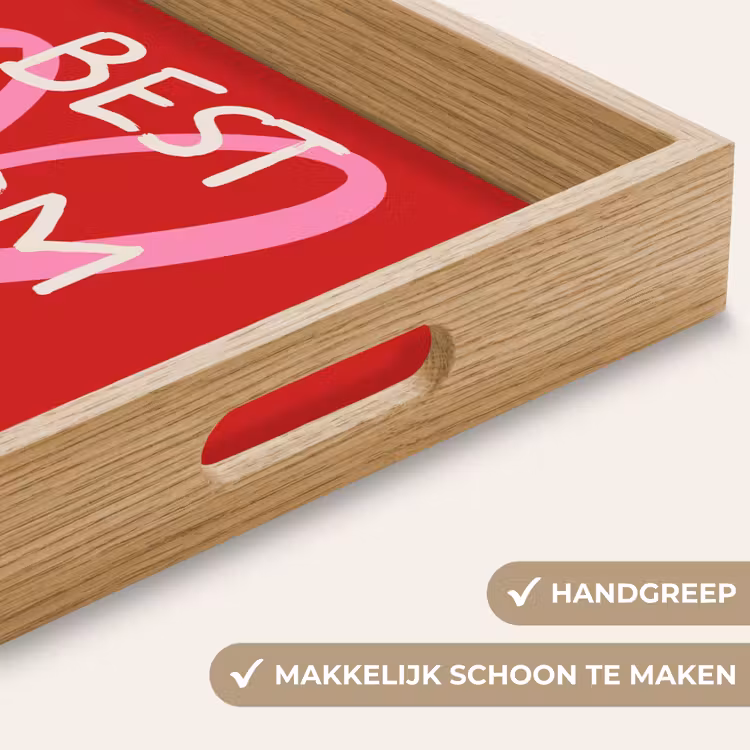 Dienblad - Moeder - Quote - Hartje - Rood — 5