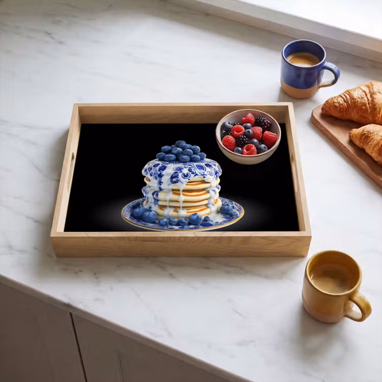 Dienblad - Pannenkoeken - Blauwe Bessen - Bord — 4