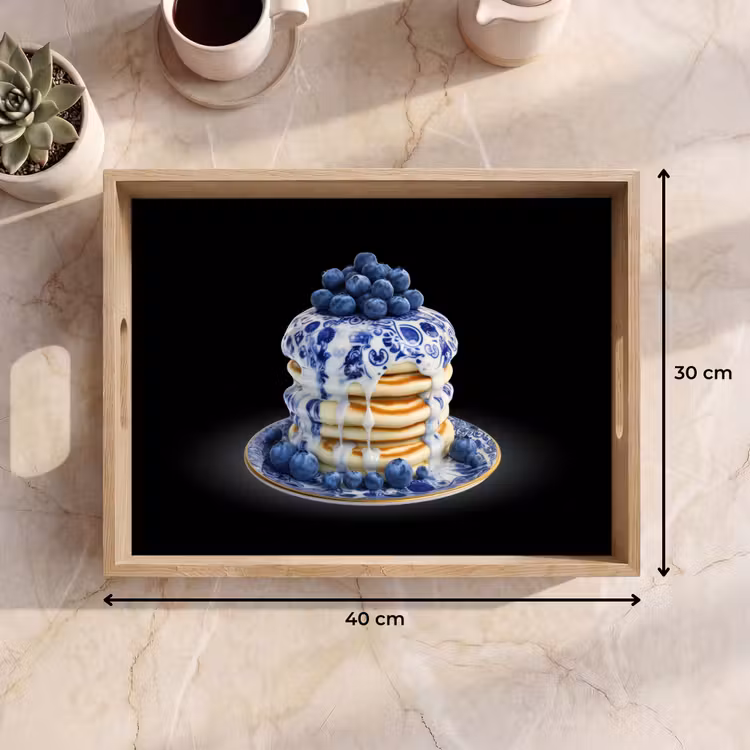 Dienblad - Pannenkoeken - Blauwe Bessen - Bord — 9