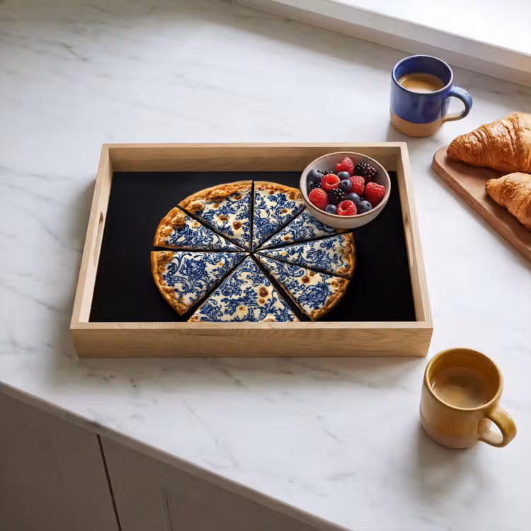 Dienblad - Pizza - Eten - Delftsblauw — 4