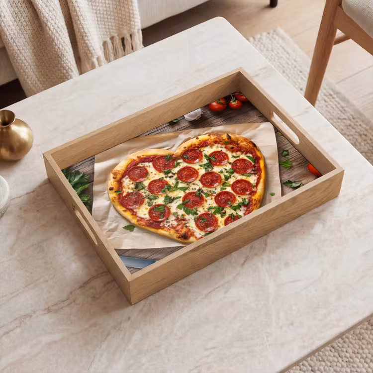 Dienblad - Pizza - Hart - Pepperoni - Tomaat — 2