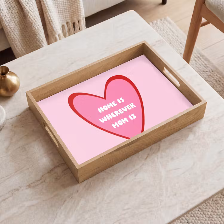 Dienblad - Quote - Moeder - Roze — 2