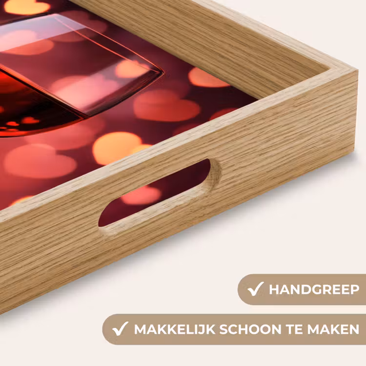 Dienblad - Rood - Wijn - Hartjes — 5