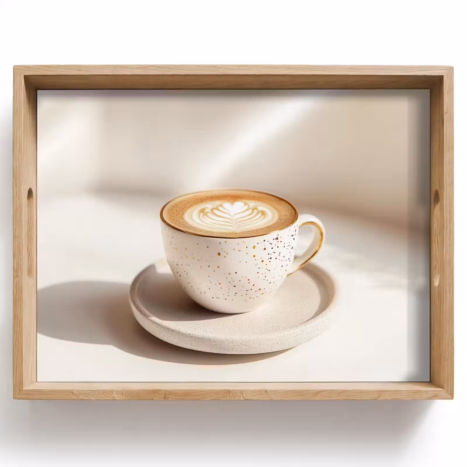 Dienblad - Cappuccino - Schuim - Schotel - Beige — 1
